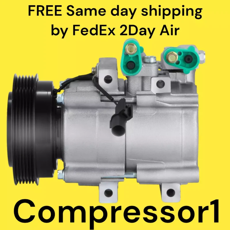 AC Compressor For 2002 2003 2004 2005 20069 Hyundai Santa Fe 2.7L V6 Engine Only