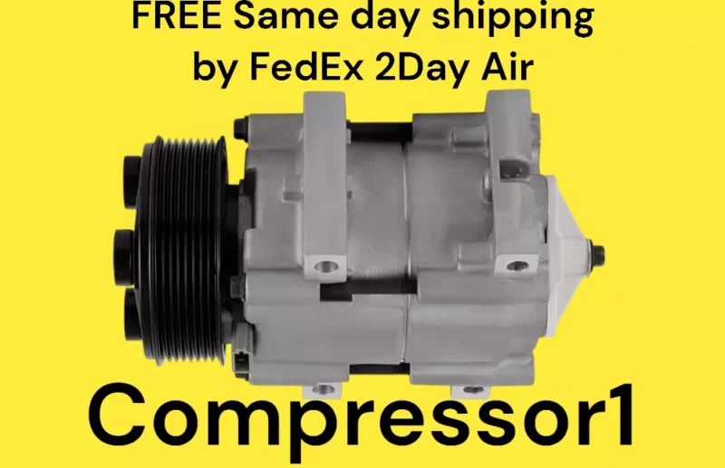 AC Compressor For Ford E-350 VAN Club Wagon 7.3L Diesel 1998 1999 2000