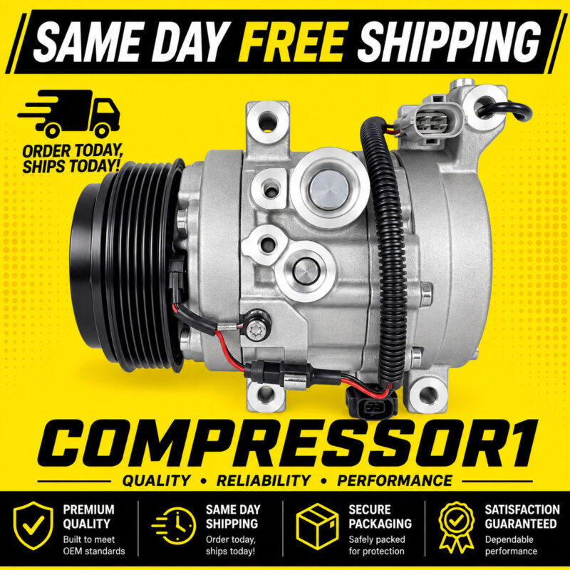 AC Compressor For Toyota Tacoma 2005-2015 with Extended cab 4 door & Pre-Runner