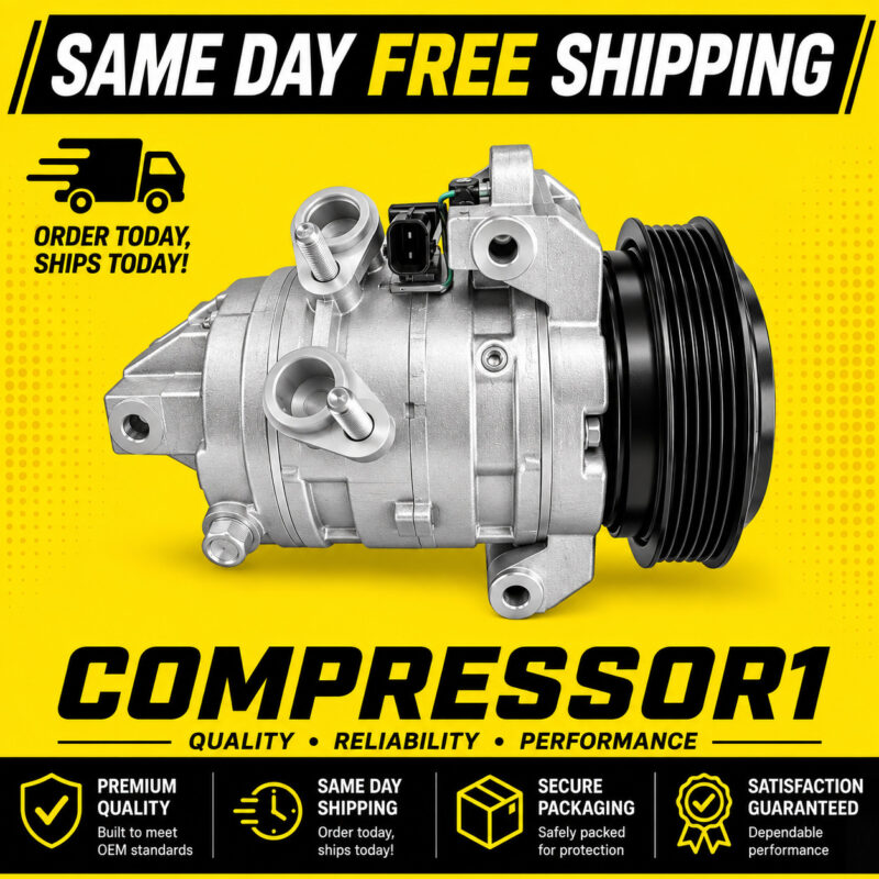 AC Compressor For 2011 2012 2013 2014 Ford Mustang 3.7L V6 Engines Only
